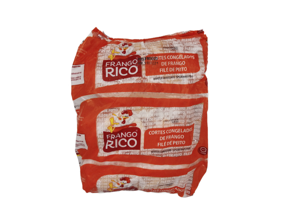 FILÉ DE PEITO DE FRANGO CONGELADO SEM OSSO SEM PELE SEM SASSAMI RICO (CX 20 KG)